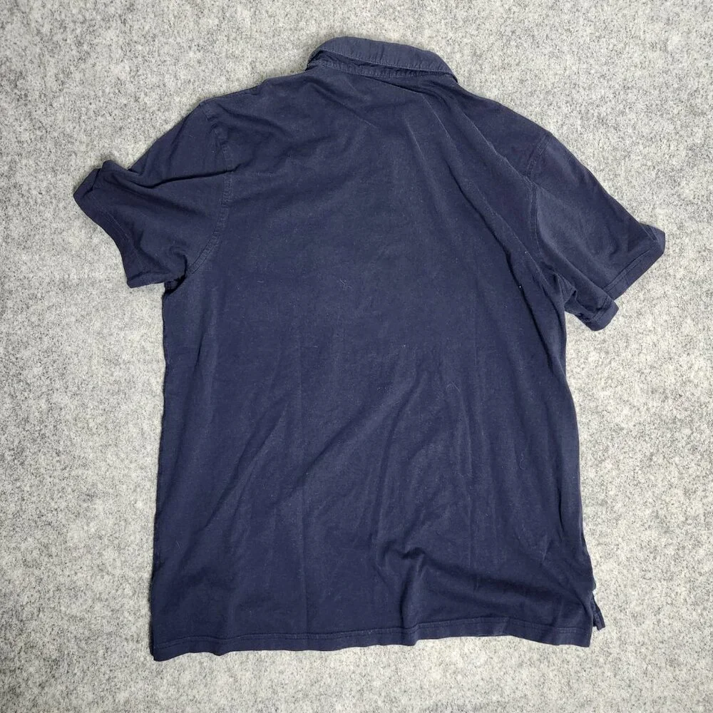 J Crew Polo‎ Golf Shirt Men XXL Solid Navy 100 Pima Cotton Short Sleeve Pullover